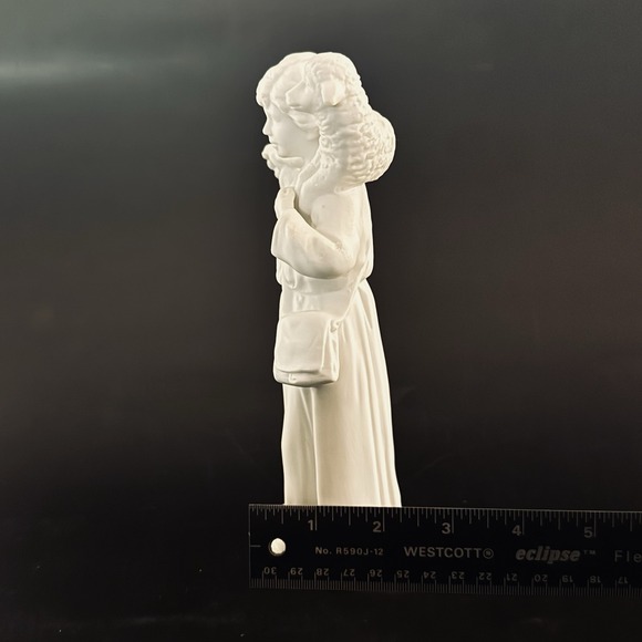 Vintage Homco 5620 Shepherd Boy with Lamb Nativity Figurine Bisque White - Picture 12 of 12